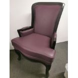 An attractive upholstered armchair.