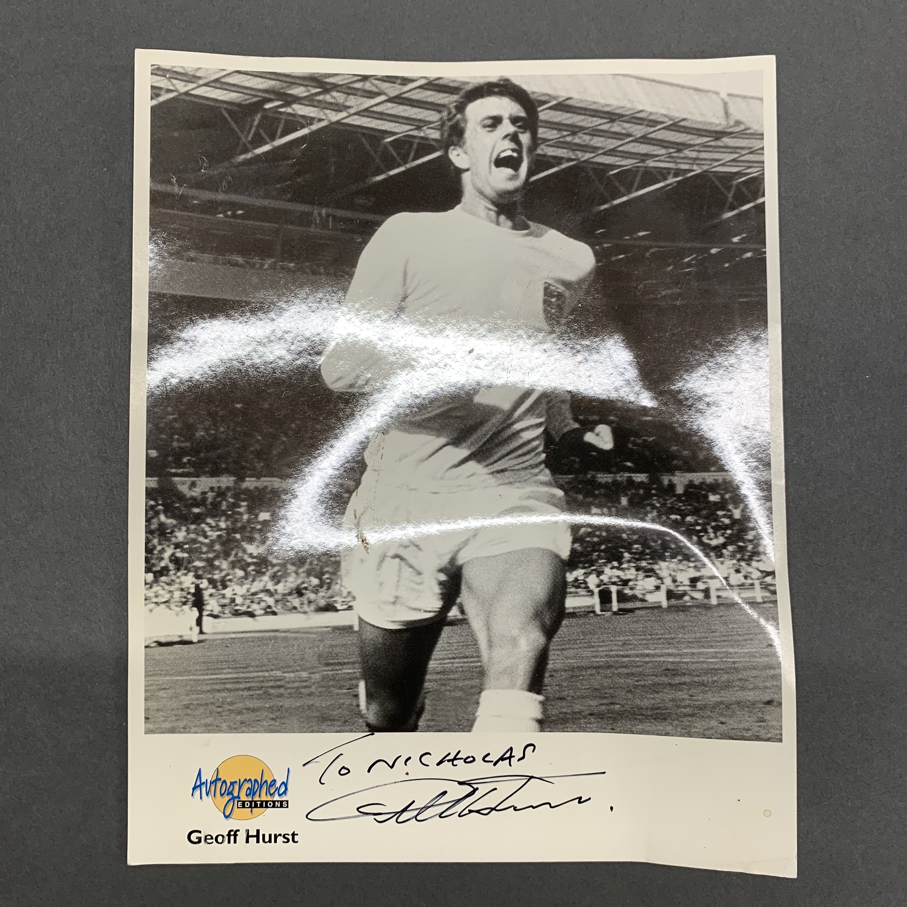 A quantity of vintage football related photographs, including an autograph of Geoff Hurst. - Image 3 of 5