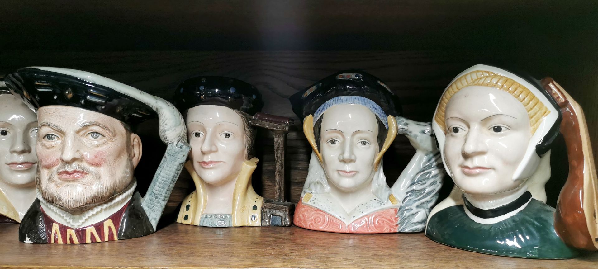 A set of seven large Royal Doulton character jugs of King Henry XIII and his six wives. - Image 3 of 4