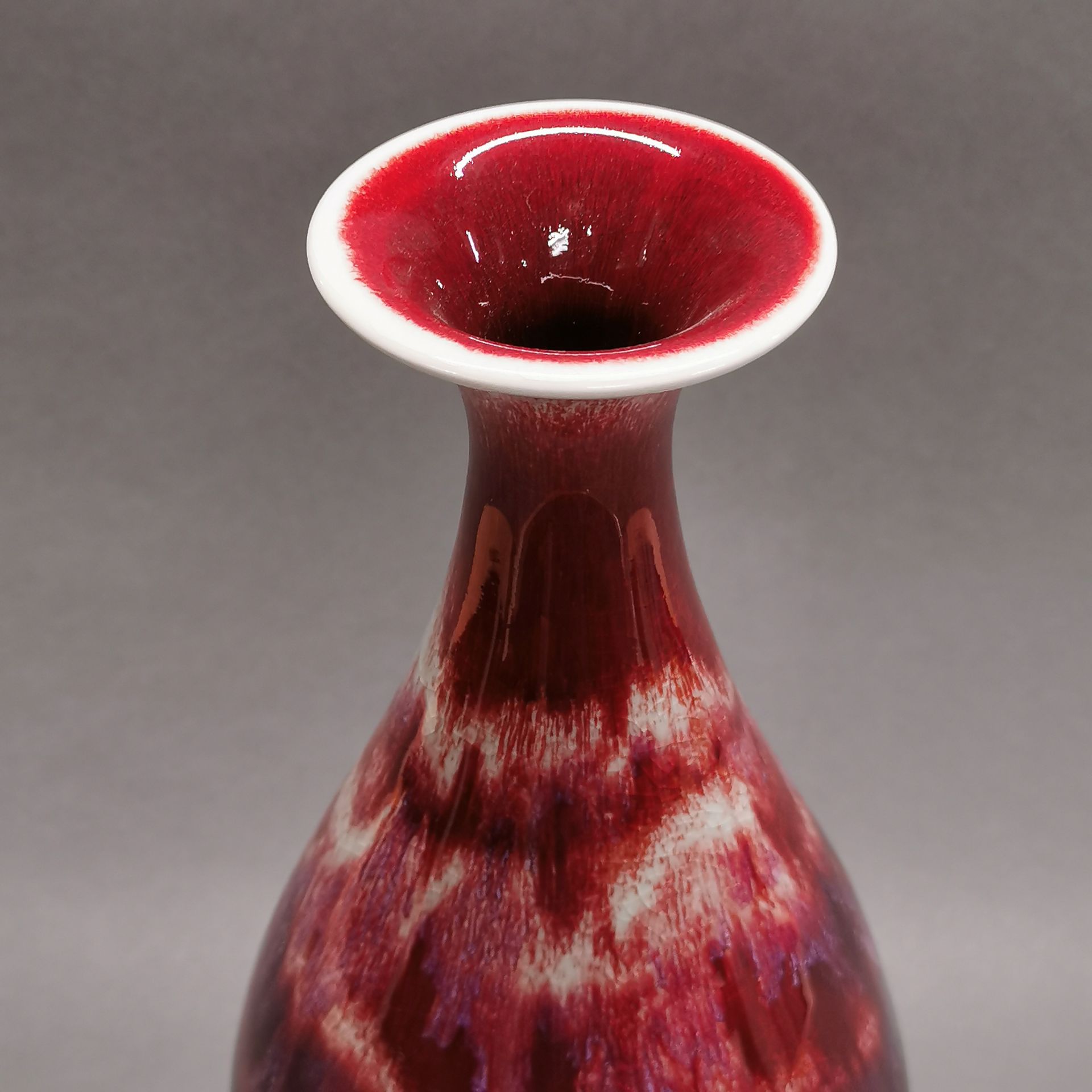 A large Chinese Zhun glazed porcelain vase, H. 50cm. - Image 3 of 4