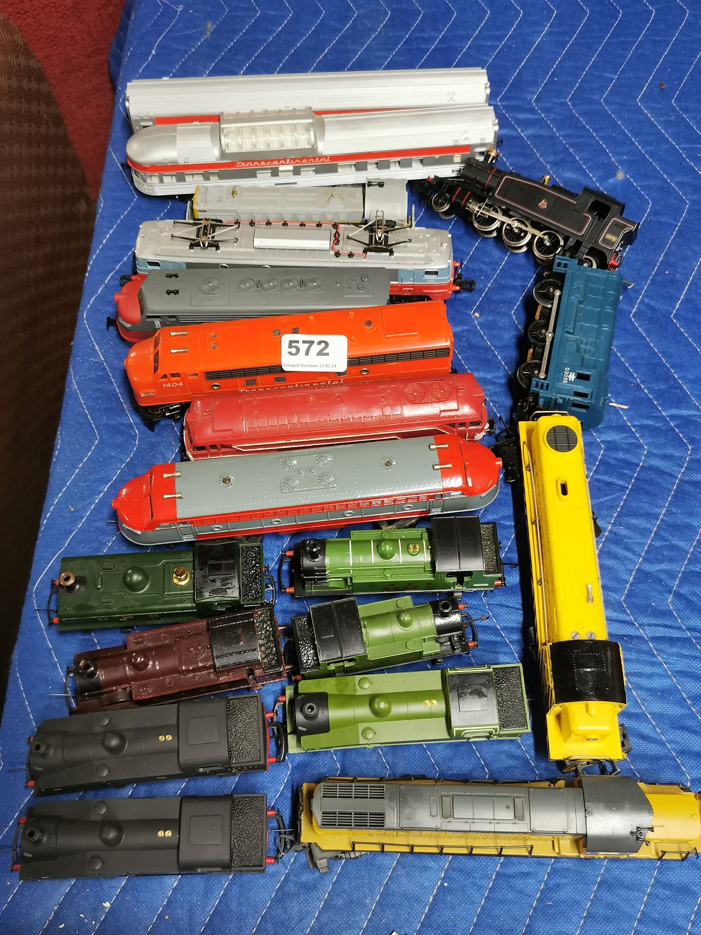 A group of 00 gauge locomotives.