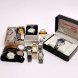 A box of mixed gent's watches, etc.