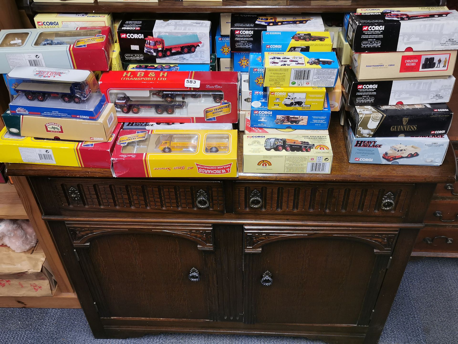 An extensive collection of boxed, mostly Corgi, diecast model lorries.