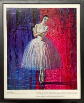 A framed 1960's print Ballerina by Tretchikoff, 35 x 42cm.