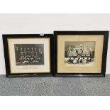 Two framed Southend-On-Sea football team photographs, largest 53 x 47cm.