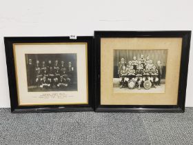 Two framed Southend-On-Sea football team photographs, largest 53 x 47cm.