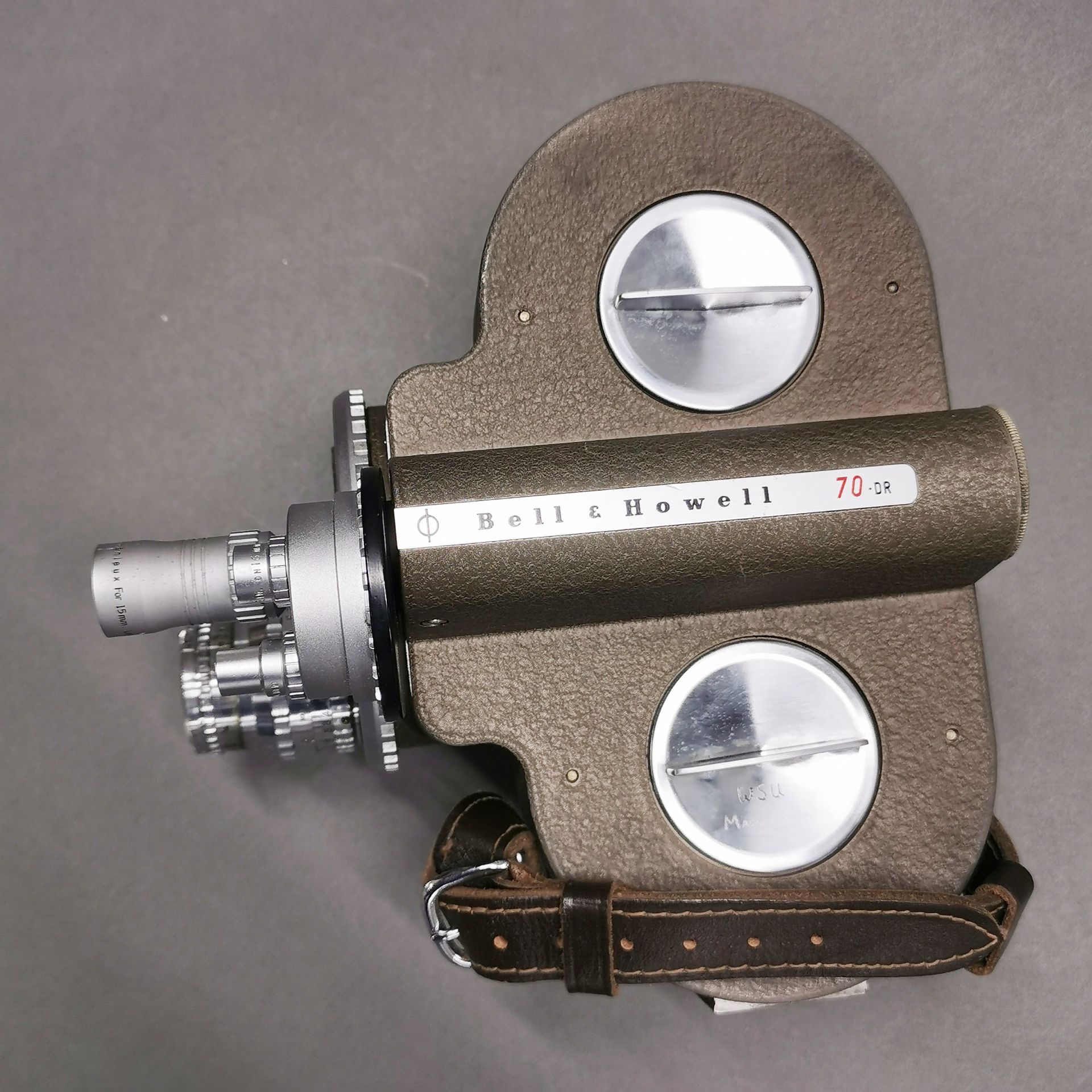 A leather cased Bell and Howell 70-DR Soligor movie camera. - Image 6 of 10