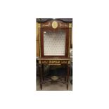 An early 20th century single drawer French ormolu mounted mahogany veneered display cabinet, 168 x