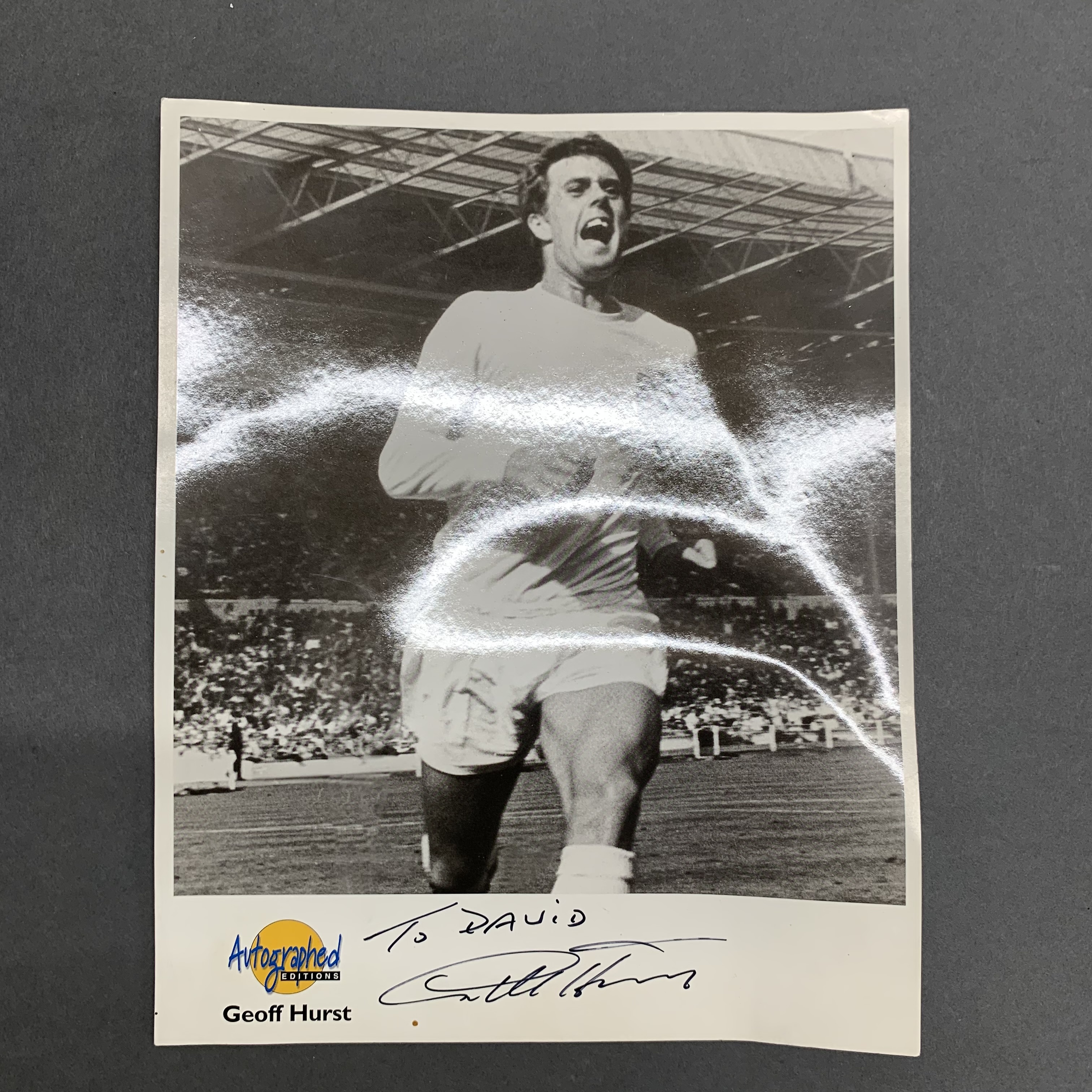 A quantity of vintage football related photographs, including an autograph of Geoff Hurst. - Image 2 of 5