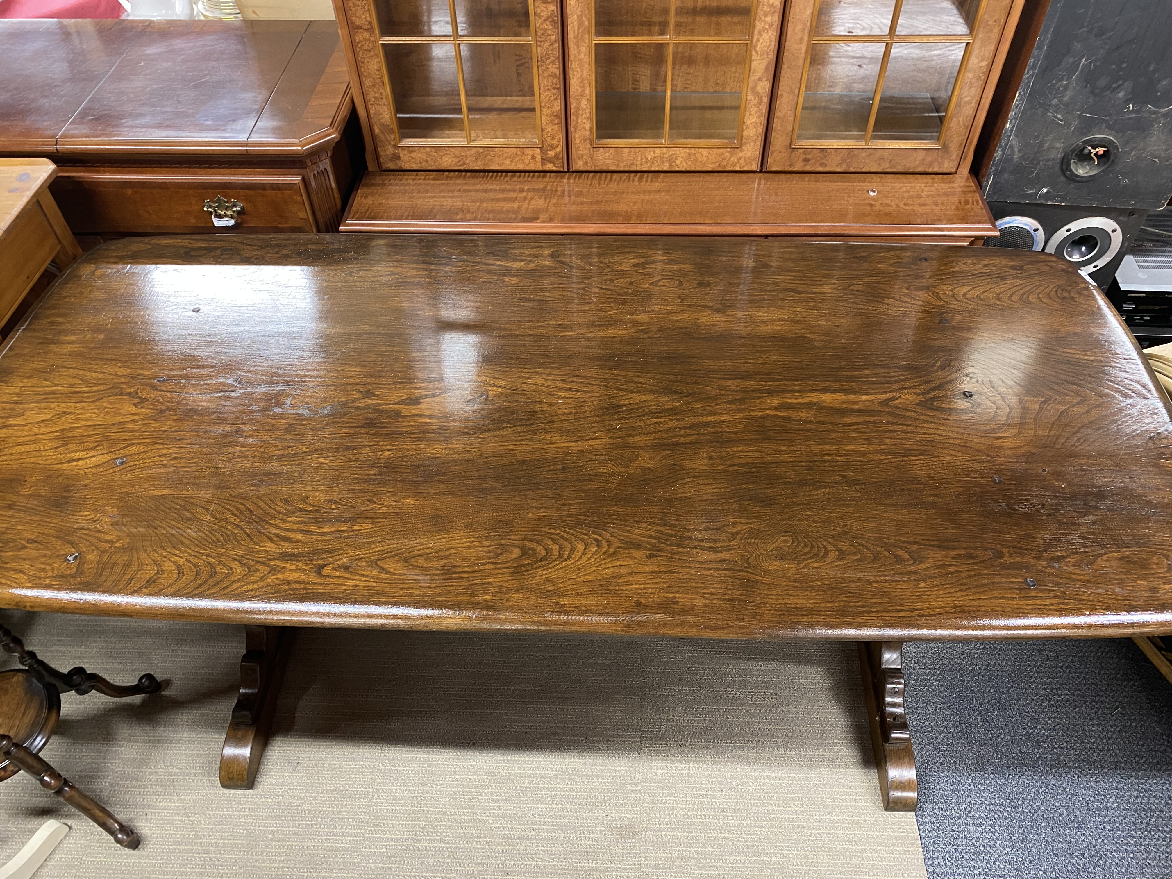 An Ercol 'Old Colonial' oak refectory table with antique waxed finish, L. 183cm. - Image 2 of 3