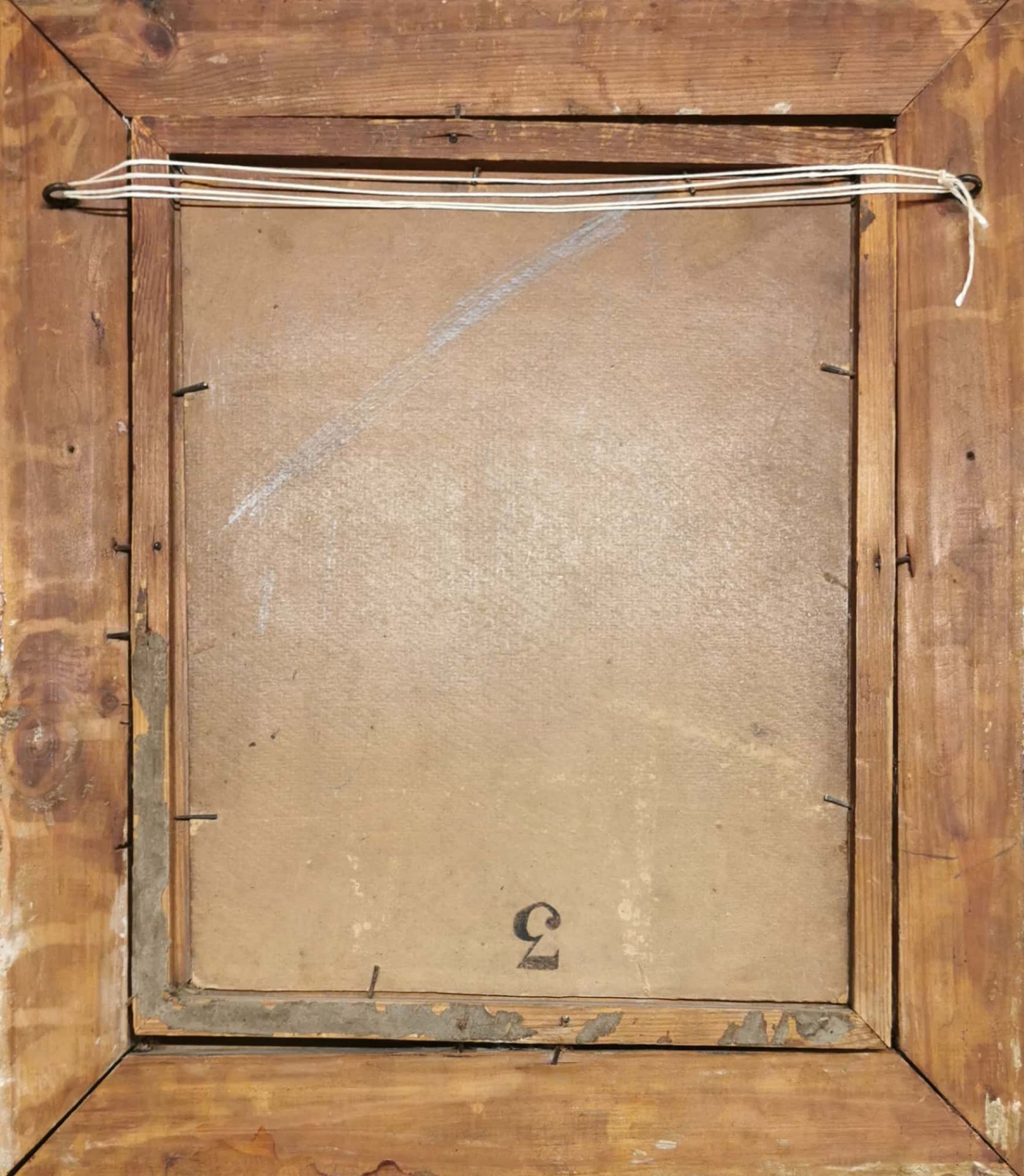 A gilt framed oil on artist board of a bridge, frame size. 35 x 40cm. - Image 3 of 3