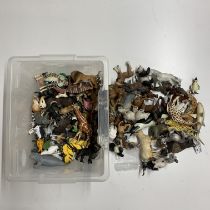 A quantity of various animals and manufactures including Schleich.