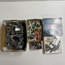 A quantity of mixed die-cast and plastic model aircraft.