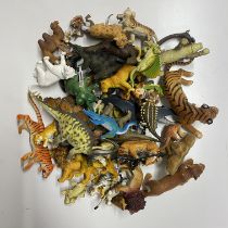 A collection of model Dinosaurs etc.