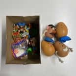 A collection of Mr Potato Heads.