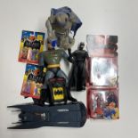 A quantity of DC comics Batman figures and vehicles.