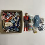 An assortment of various Captain Scarlet toys etc.