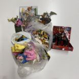 A box of mixed toys including My little pony etc.