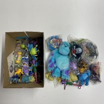 A box containing Disney's Monster INC toys.