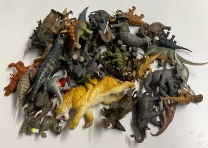 A quantity of mixed animals and dinosaurs by Schleich and others etc.