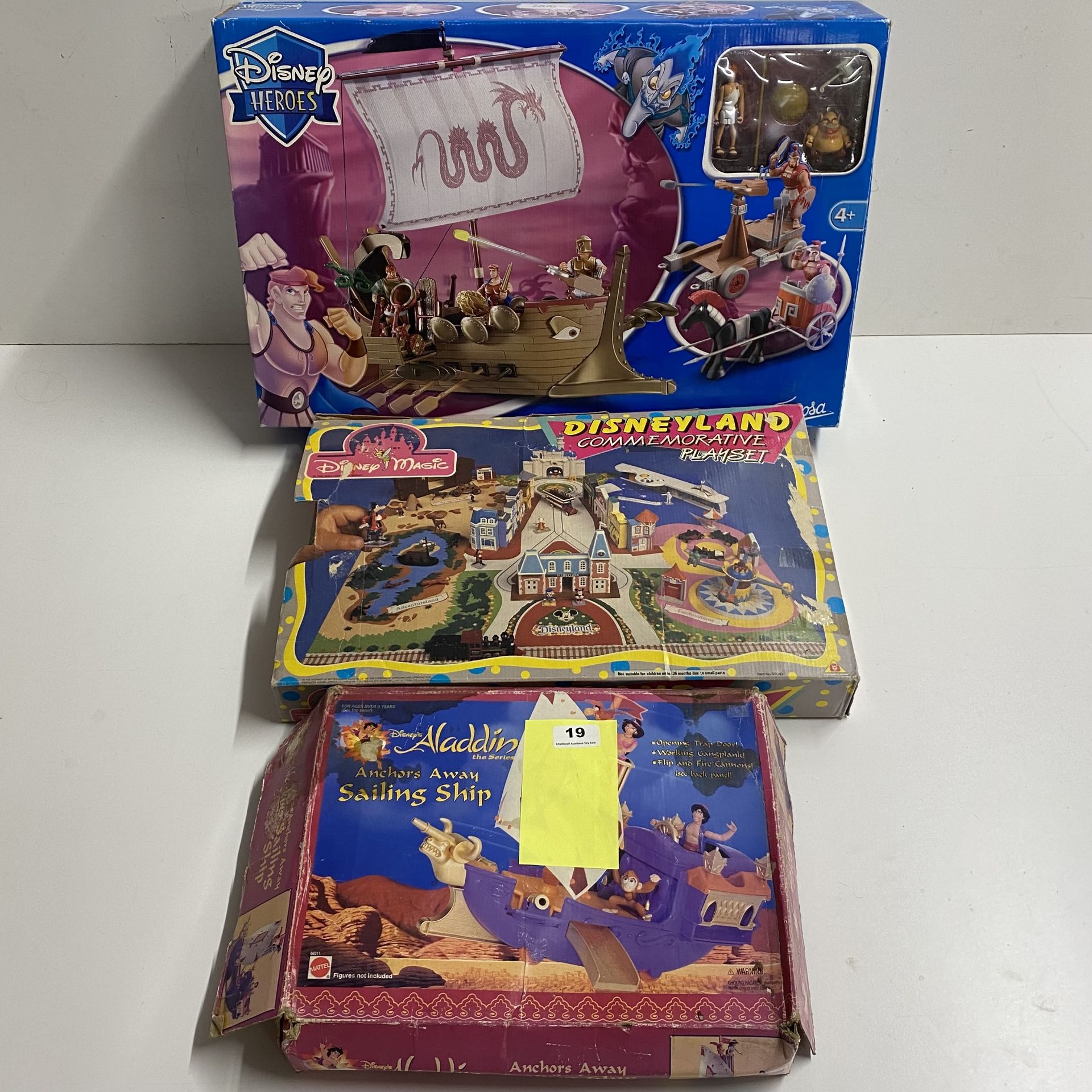 Three various Disney playsets including Disney heros.