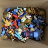 A large quantity consisting of two boxes containing Disneys Aladin figures etc.