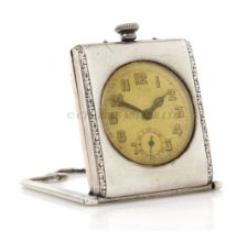 A SILVER FOB WATCH COMMEMORATING THE VOYAGE OF THE AIRSHIP GRAF ZEPPELIN BETWEEN LAKEHURST AND