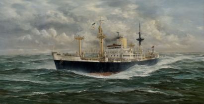 δ ROBERT G. LLOYD (BRITISH, B. 1969) - THE PACIFIC STEAM NAVIGATION CO. MV 'COTOPAXI' IN HEAVY