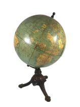 10IN. TERRESTRIAL GLOBE PUBLISHED BY PHILIPS LONDON, CIRCA 1961