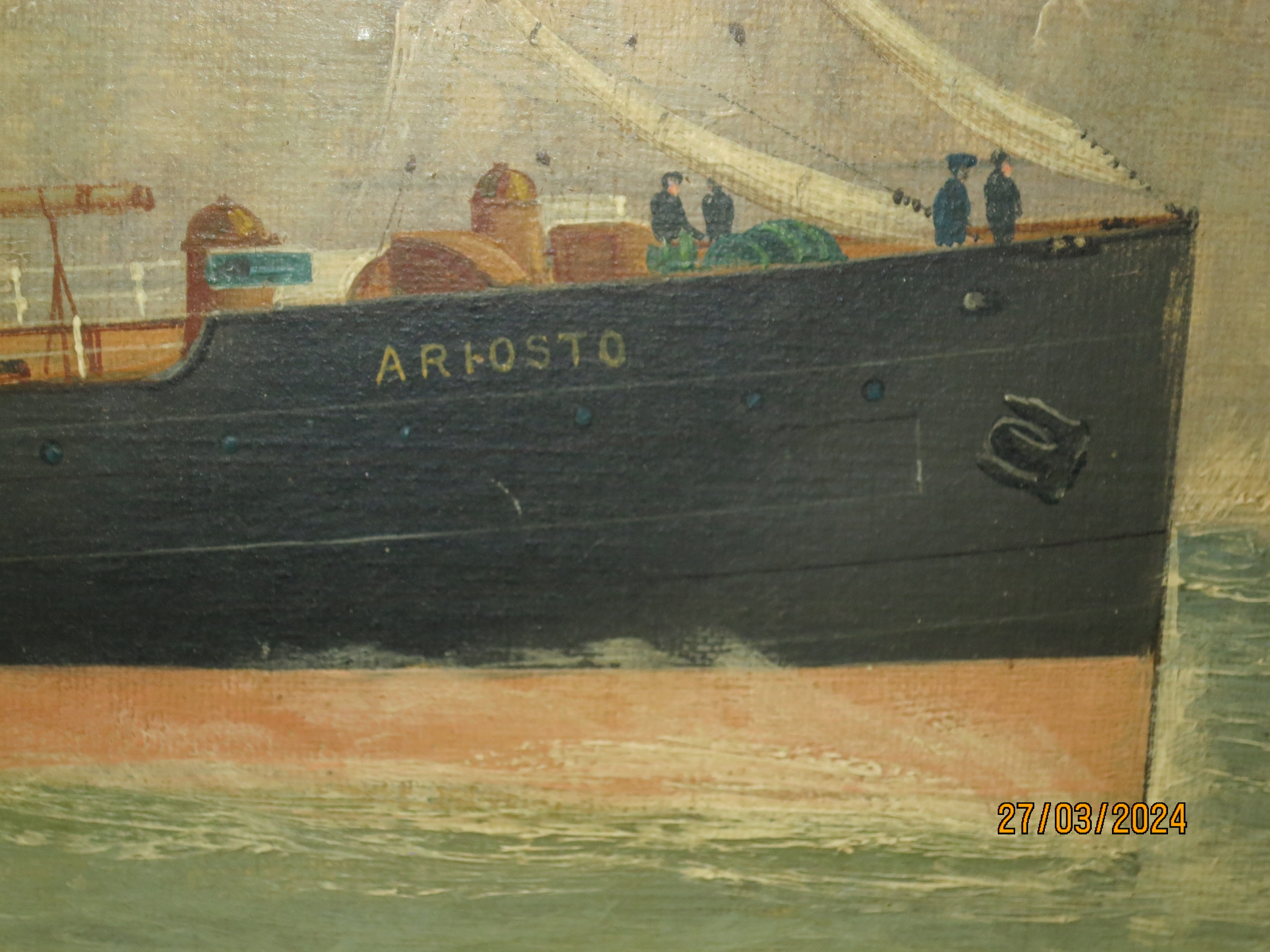 JOHN HENRY MOHRMANN (BELGIAN, 1857-1916) - THE R. MACANDREW & CO. PASSENGER-CARGO SHIP 'ARIOSTO' - Image 4 of 6