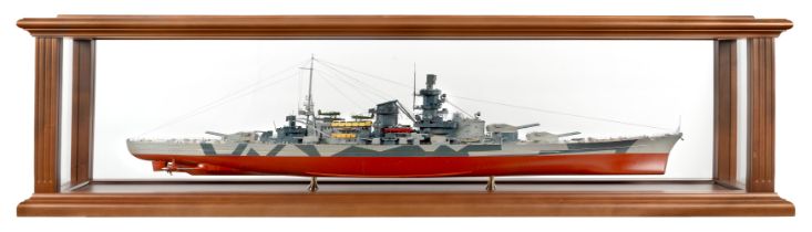 A WELL PRESENTED AND DETAILED 1:220 SCALE MODEL OF 'SCHARNHORST' [1939]