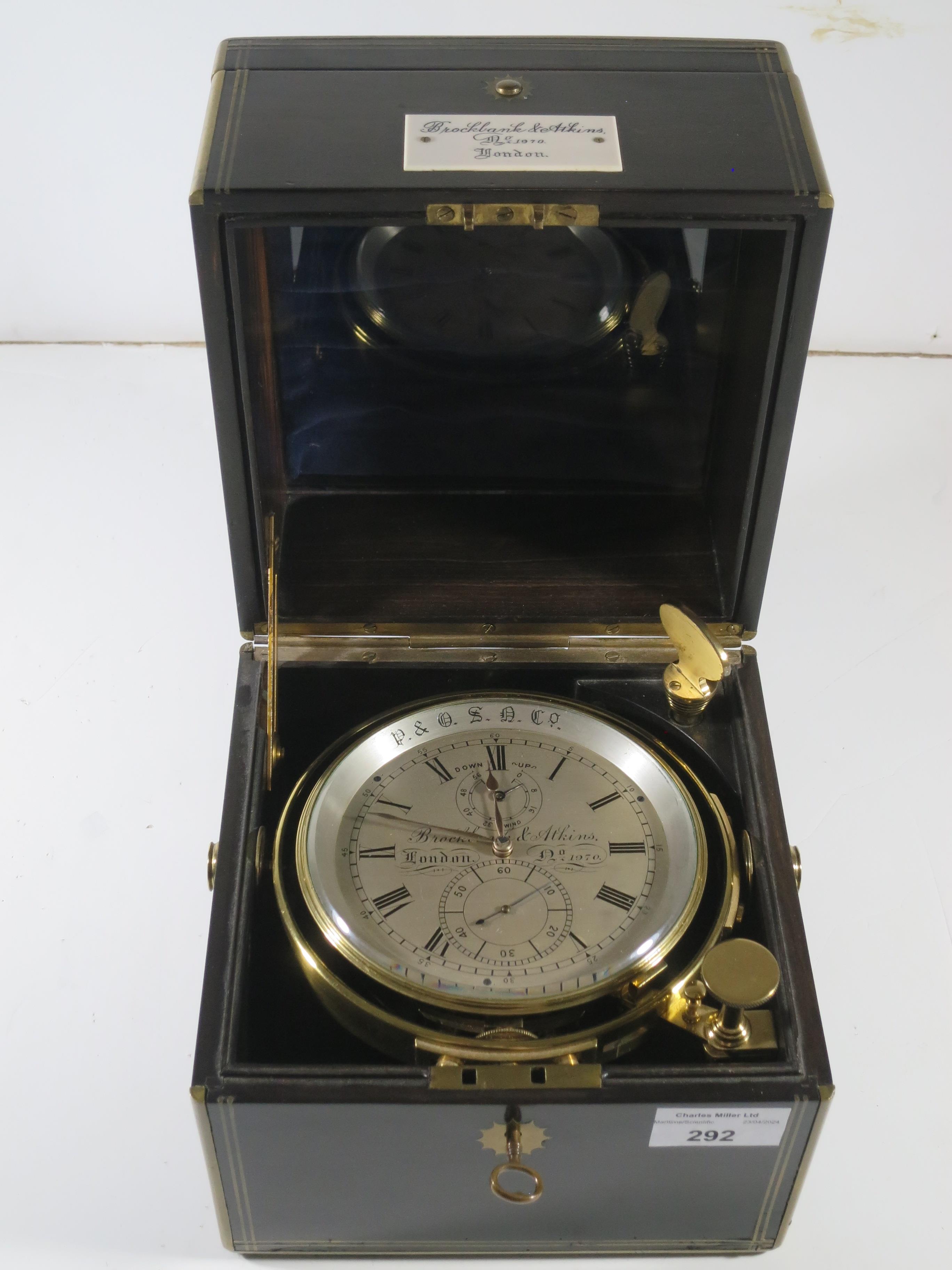 Ø TWO-DAY MARINE CHRONOMETER FOR P&O BY BROCKBANK AND ATKINS, LONDON, CIRCA 1880 - Image 5 of 18