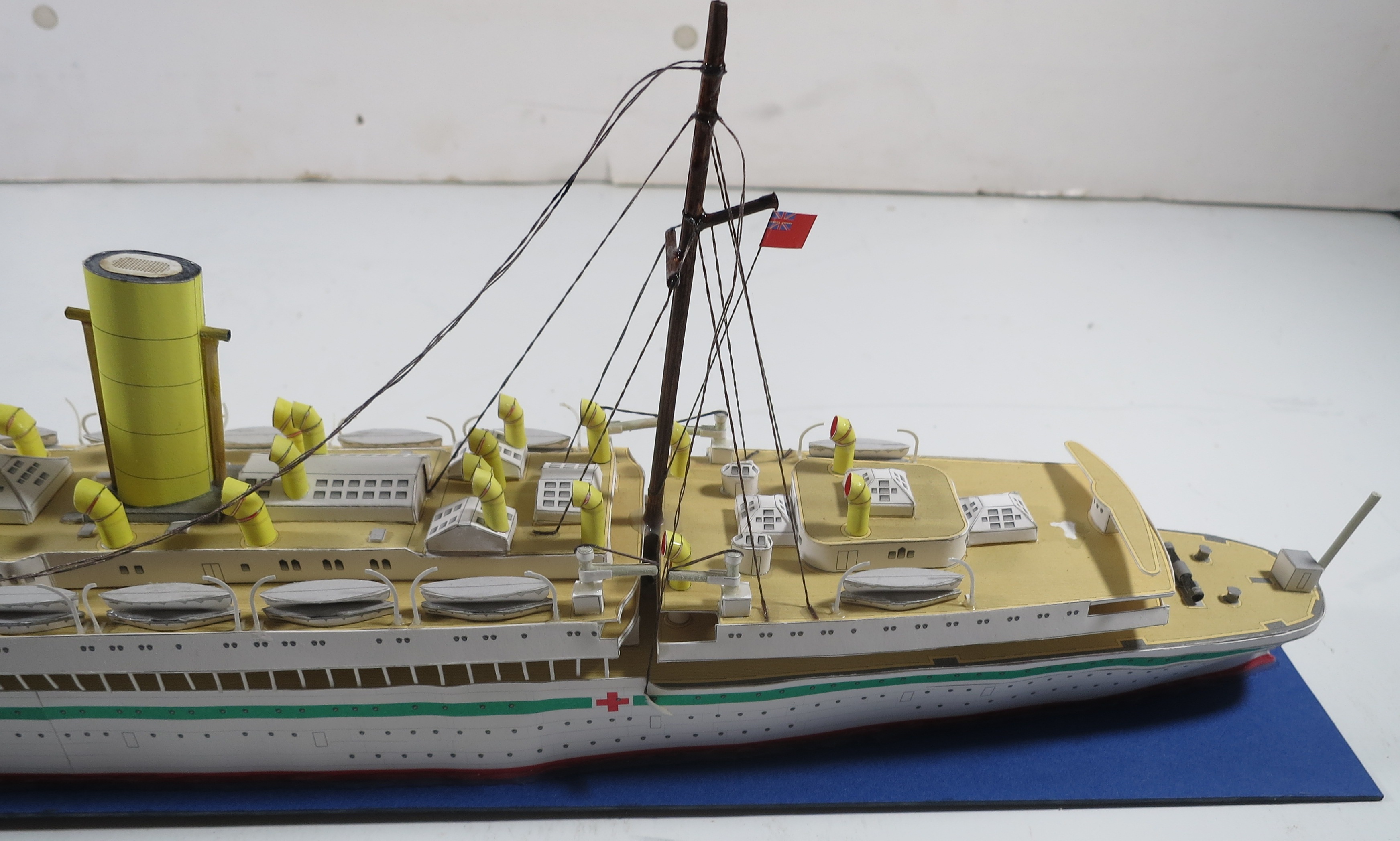 A FINE BUILDER'S MODEL FOR THE R.M.S. 'AQUITANIA', CONSTRUCTED BY JOHN BROWN & CO., CLYDEBANK FOR - Image 9 of 17