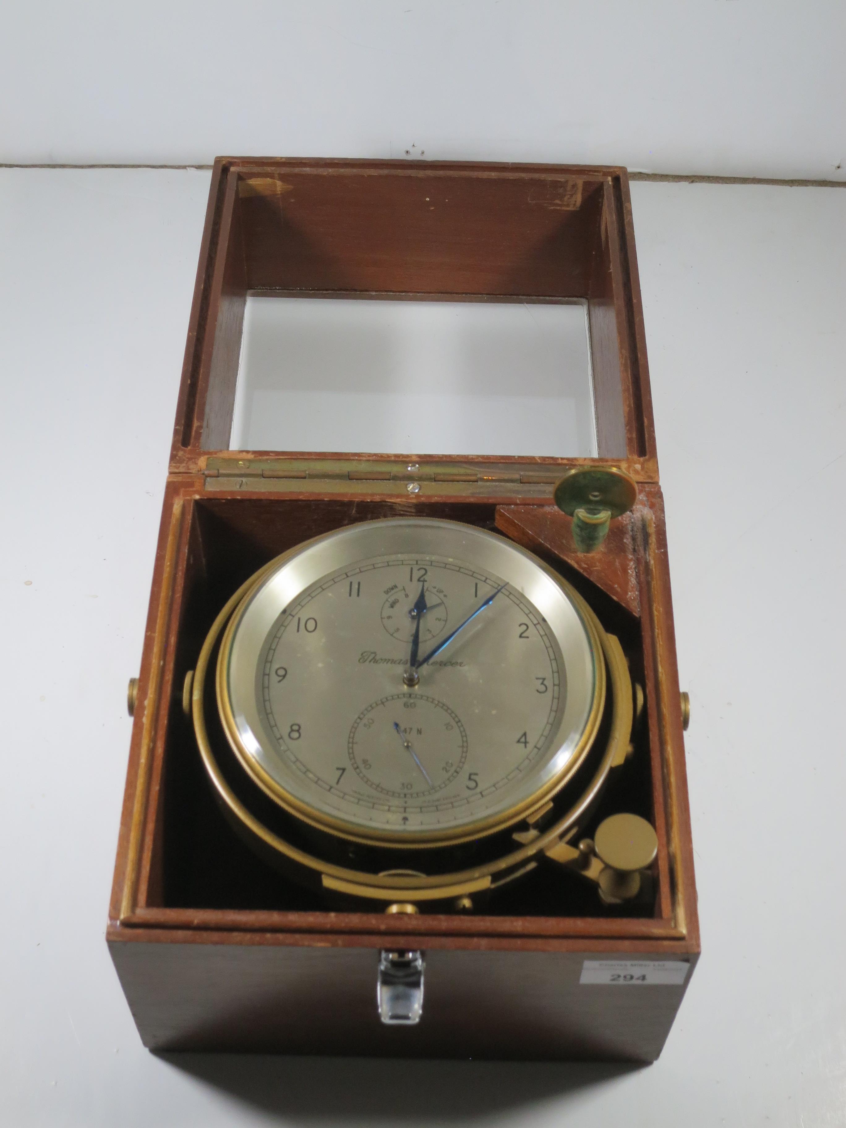 AN EIGHT-DAY MARINE CHRONOMETER BY THOMAS MERCER, ST. ALBANS, NO. 647N, CIRCA 1962 - Image 5 of 13