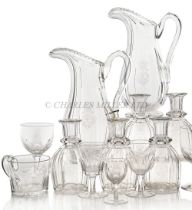 QUANTITY OF GLASSWARE FROM THE ROYAL YACHT 'OSBORNE', CIRCA 1890