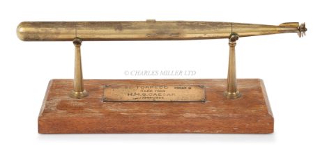 ½IN/1FT SCALE MK 20 TORPEDO MODEL MADE OF BRONZE RECOVERED FROM H.M. DESTROYER 'CAESAR'