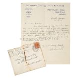 IMPERIAL TRANS-ANTARCTIC EXPEDITION: A LETTER FROM ERNEST SHACKLETON TO A SUPPORTER WRITTEN FROM