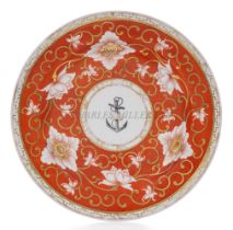 A COMMEMORATIVE PLATE FOR LORD NELSON BY CHAMBERLAINS OF WORCESTER CONNECTED TO THE ABERGAVENNY
