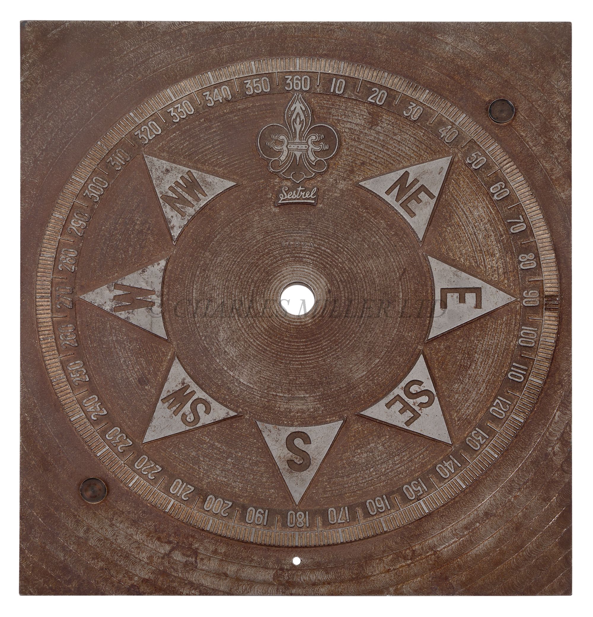 A MASTER COMPASS CARD PRINTING PLATE BY MASSEELEY FOR SESTREL, CIRCA 1960