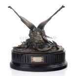 A BRONZE SCULPTURE PRESENTED TO THE EAGLE OIL AND SHIPPING CO. LTD.