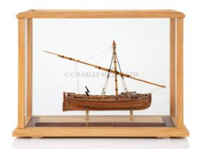 A 1:48 STATIC DISPLAY MODEL FOR AN ARMED PINNACE OF CIRCA 1803