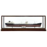 A SMALL BUILDER'S BOARDROOM MODEL FOR THE TANKER M.V. ALAN EVELYN BUILT BY FURNESS SHIPBUILDING CO.