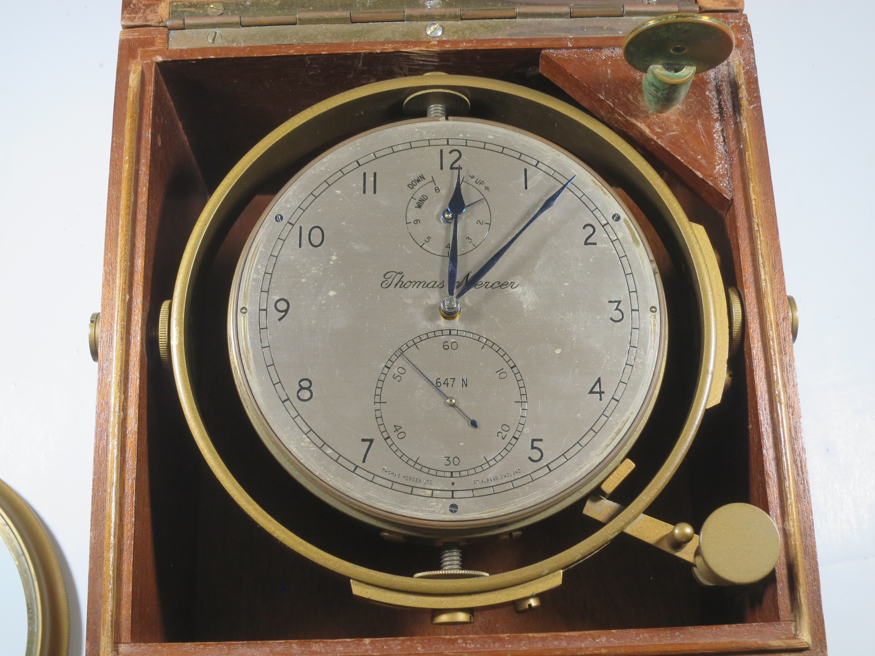 AN EIGHT-DAY MARINE CHRONOMETER BY THOMAS MERCER, ST. ALBANS, NO. 647N, CIRCA 1962 - Image 6 of 13