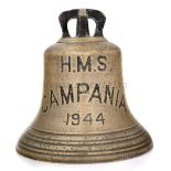 THE SHIP'S BELL FOR H.M. ESCORT CARRIER 'CAMPANIA' 1944