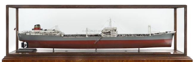 A BUILDER'S MODEL FOR THE TANKER S.S. 'BRITISH COURAGE', BUILT FOR BP BY HAWTHORN LESLIE, 1957