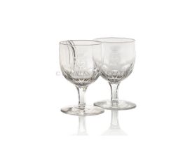 TWO WATER GLASSES FROM THE ROYAL YACHT 'OSBORNE', CIRCA 1890