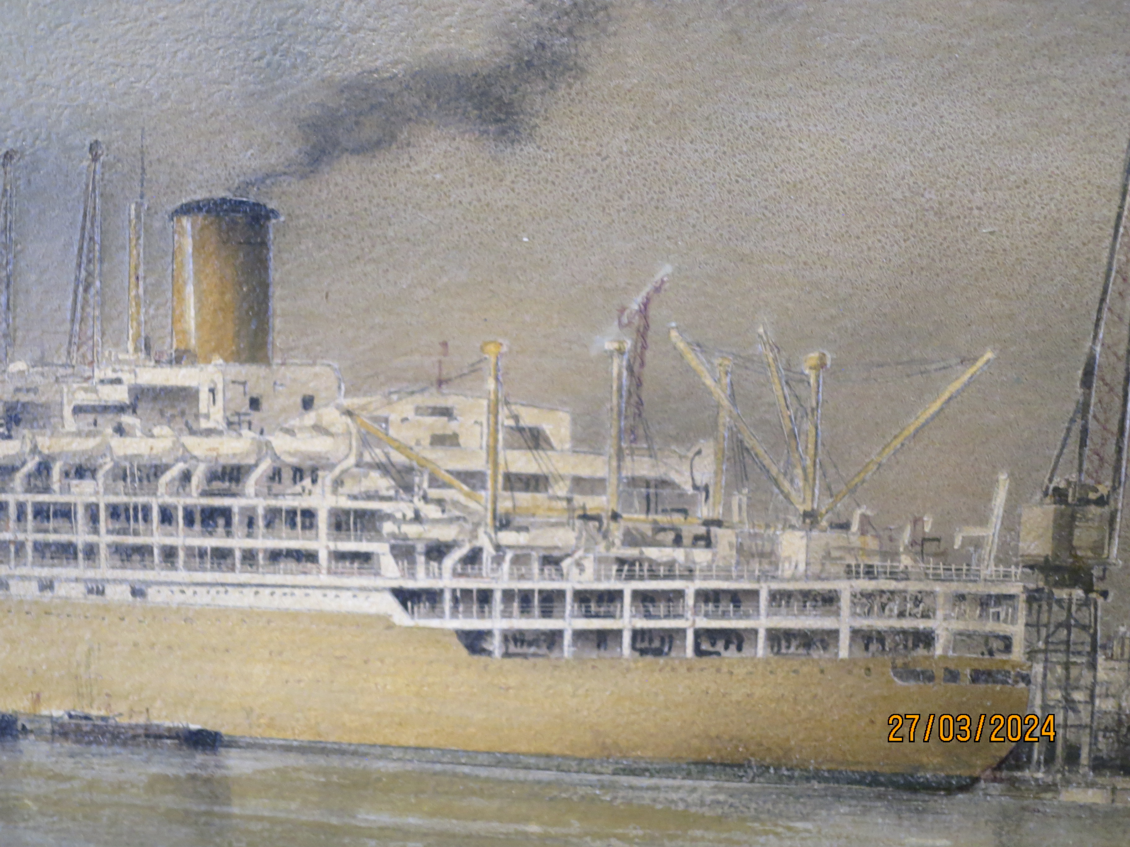 δ ROBERT G. LLOYD (BRITISH, B. 1969) - THE P&O LINER S.S. 'CHUSAN' PICTURED IN THE RIVER THAMES OFF - Image 6 of 6