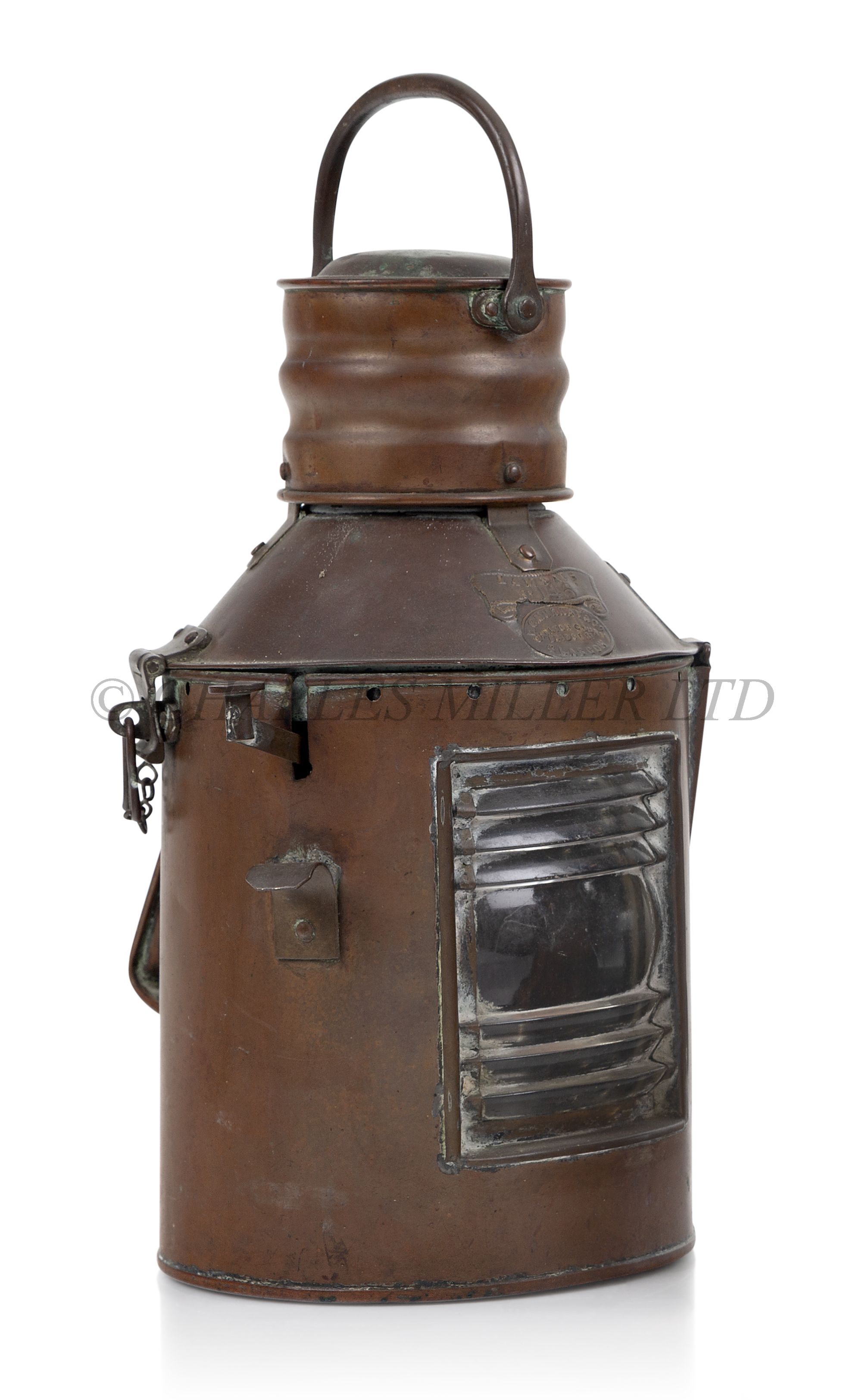 A COPPER SIGNAL LAMP BY R. C. MURRAY & CO. GLASGOW, CIRCA 1900