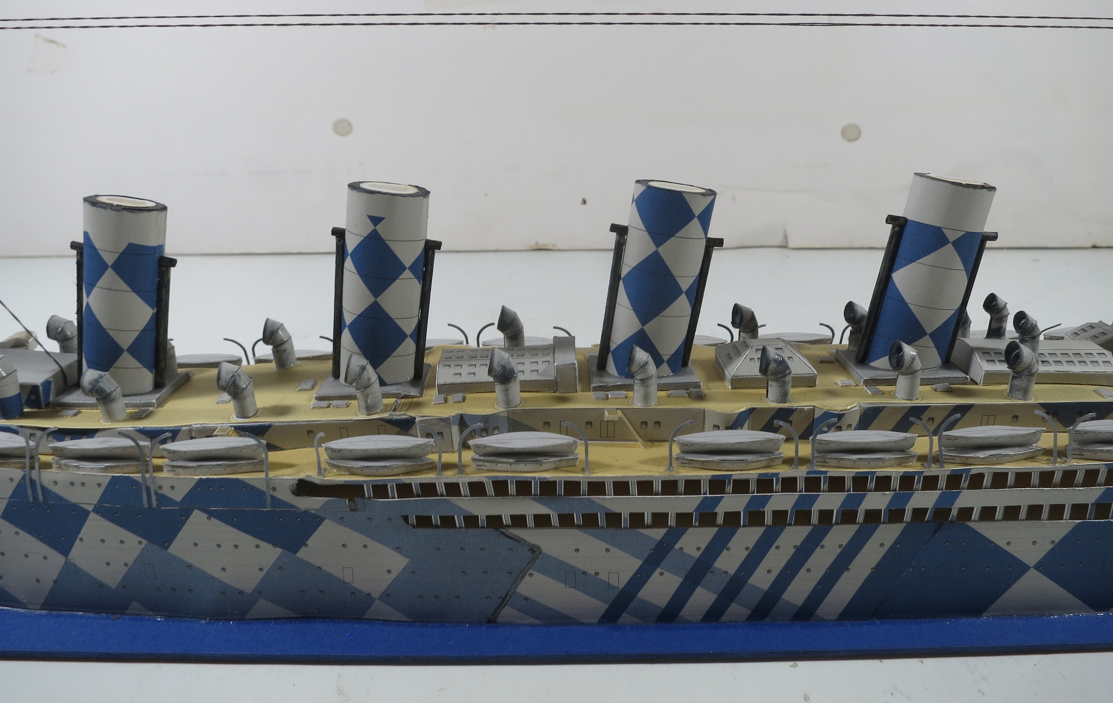 A FINE BUILDER'S MODEL FOR THE R.M.S. 'AQUITANIA', CONSTRUCTED BY JOHN BROWN & CO., CLYDEBANK FOR - Image 15 of 17