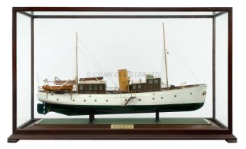 A BUILDER'S MODEL FOR THE TWIN SCREW MOTOR YACHT 'MARTINETTA' BY JOHN I. THORNYCROFT AND CO. LTD.,